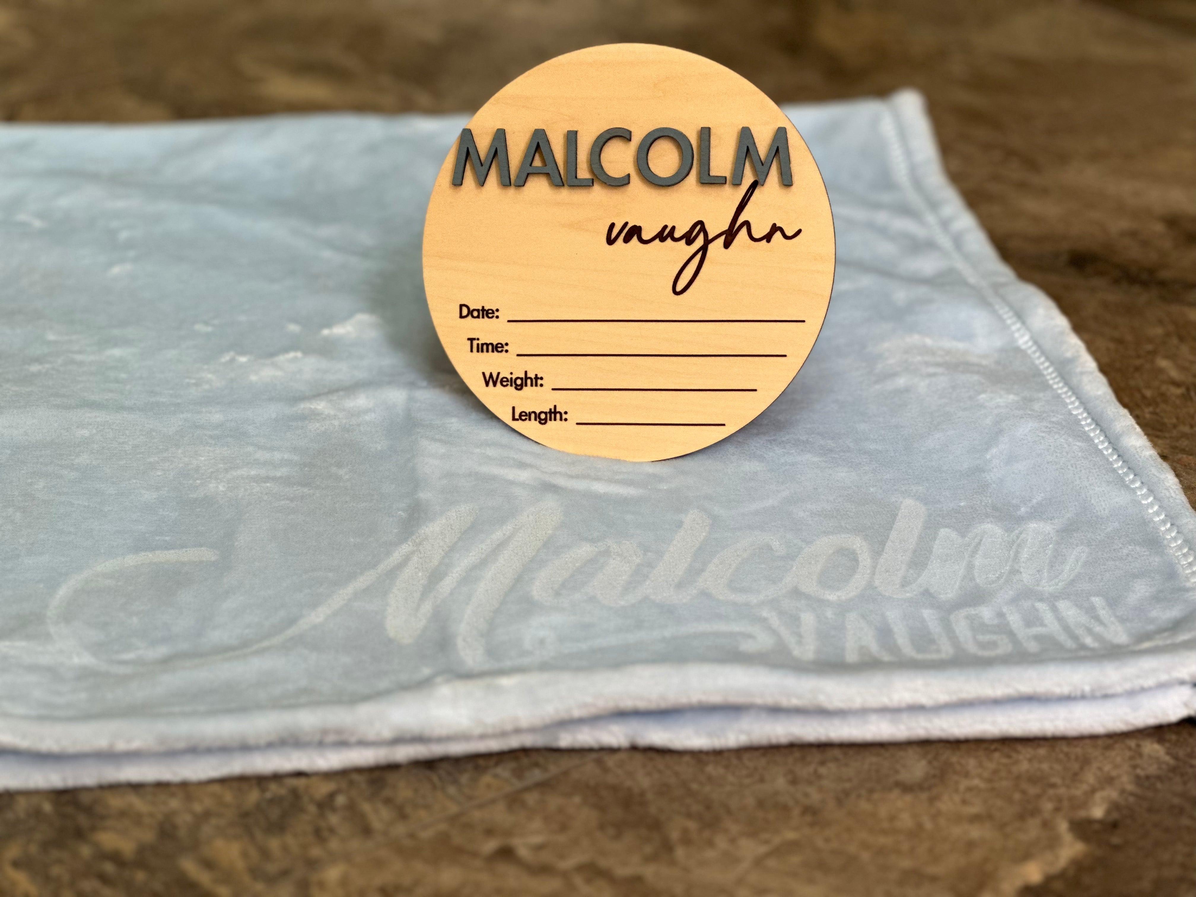 Engraved Baby Blanket