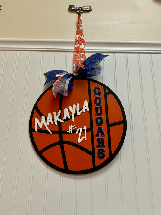 Basketball Door Hanger