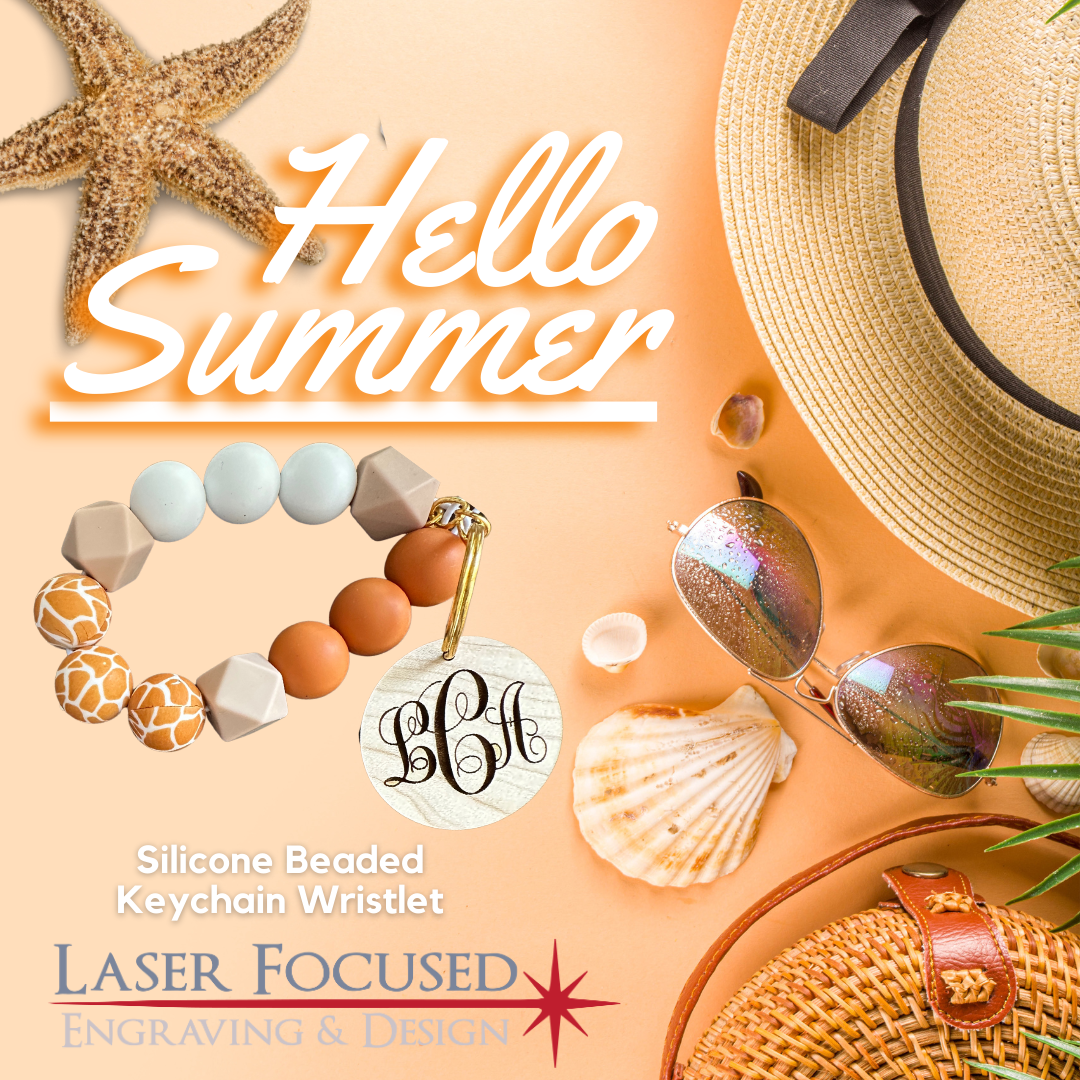 Silicone Beaded Keychain Wristlets