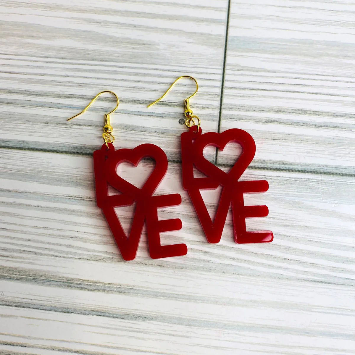 LOVE Word Earrings