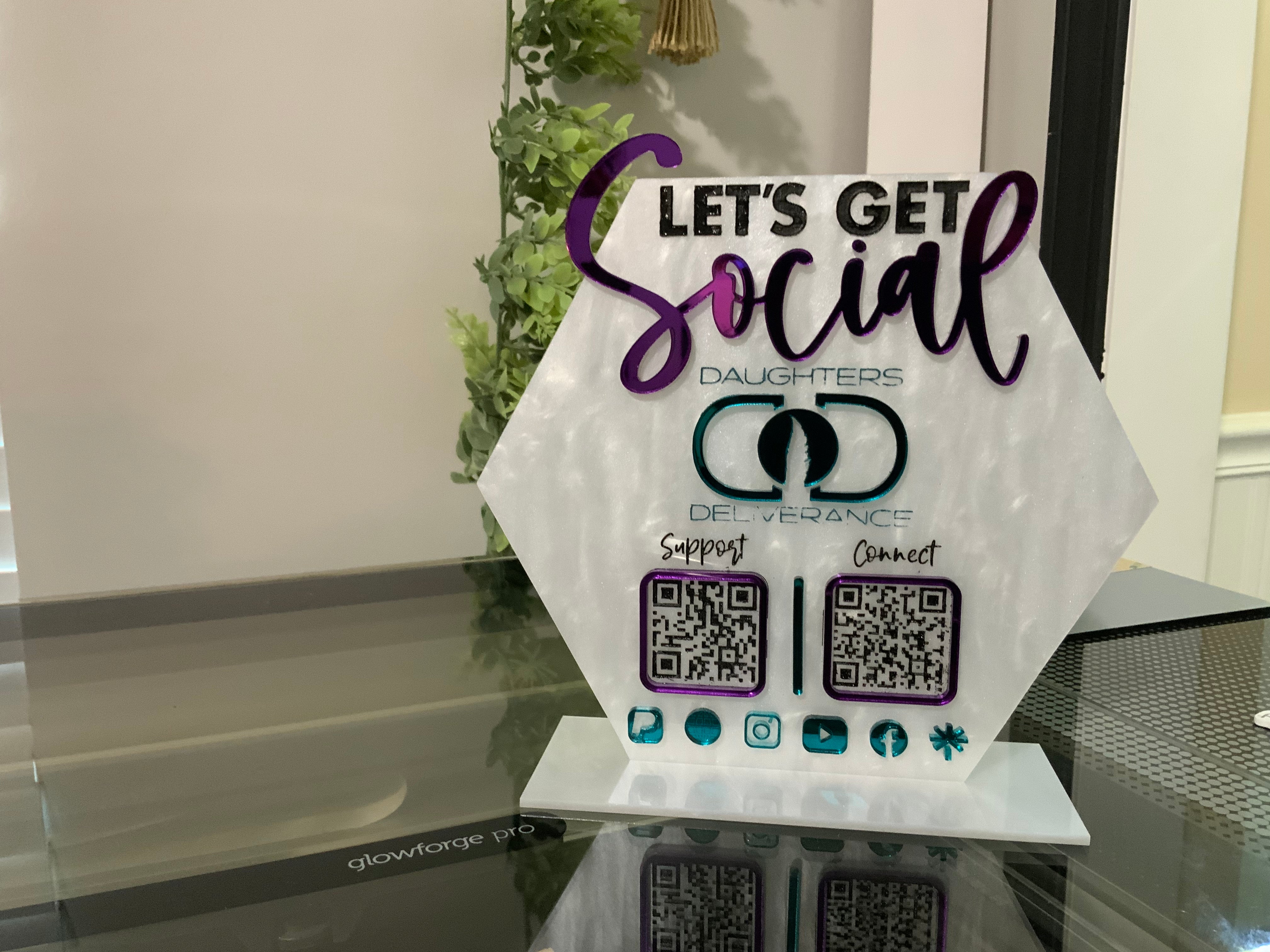 Acrylic Social Sign