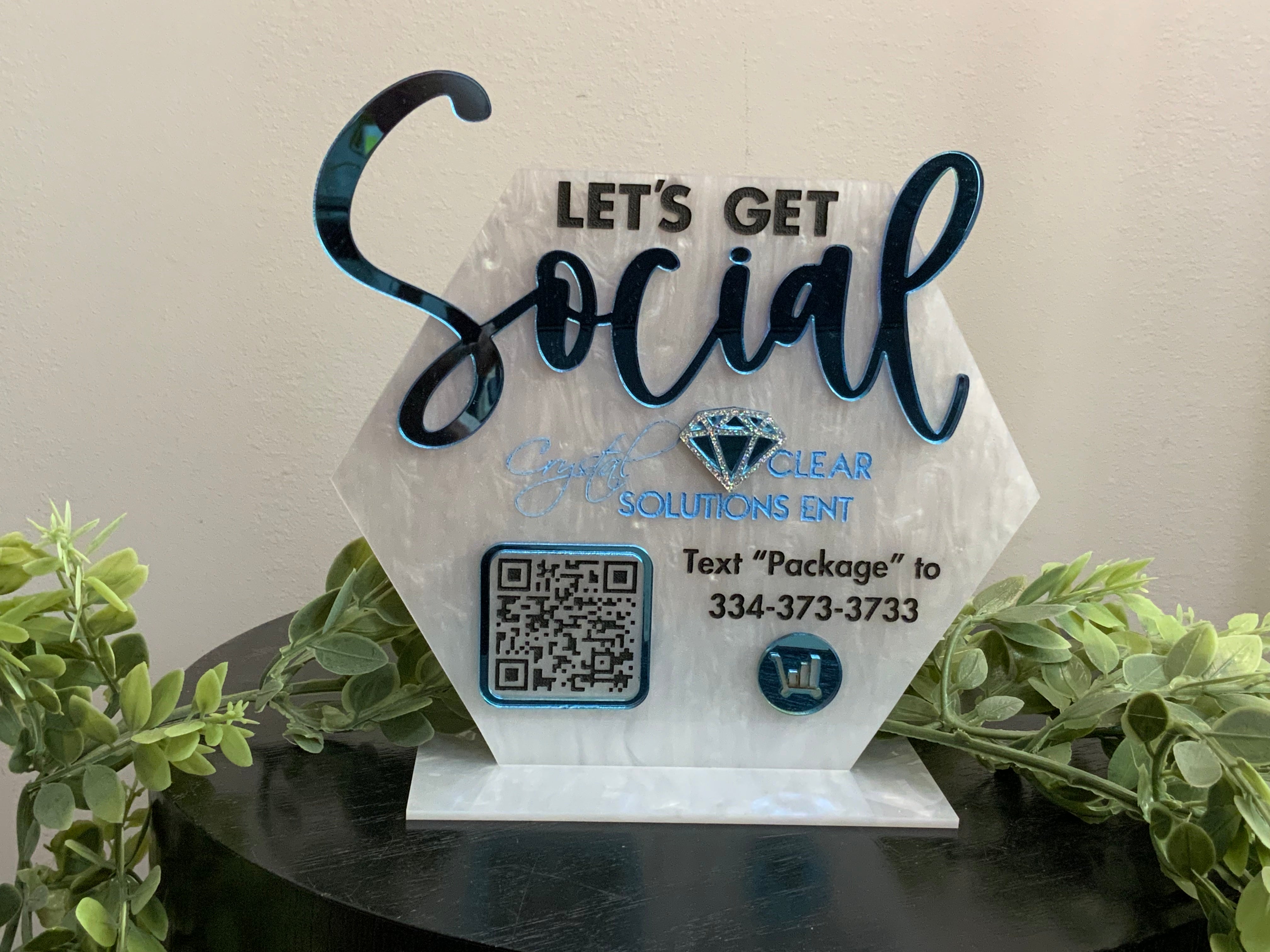 Acrylic Social Sign