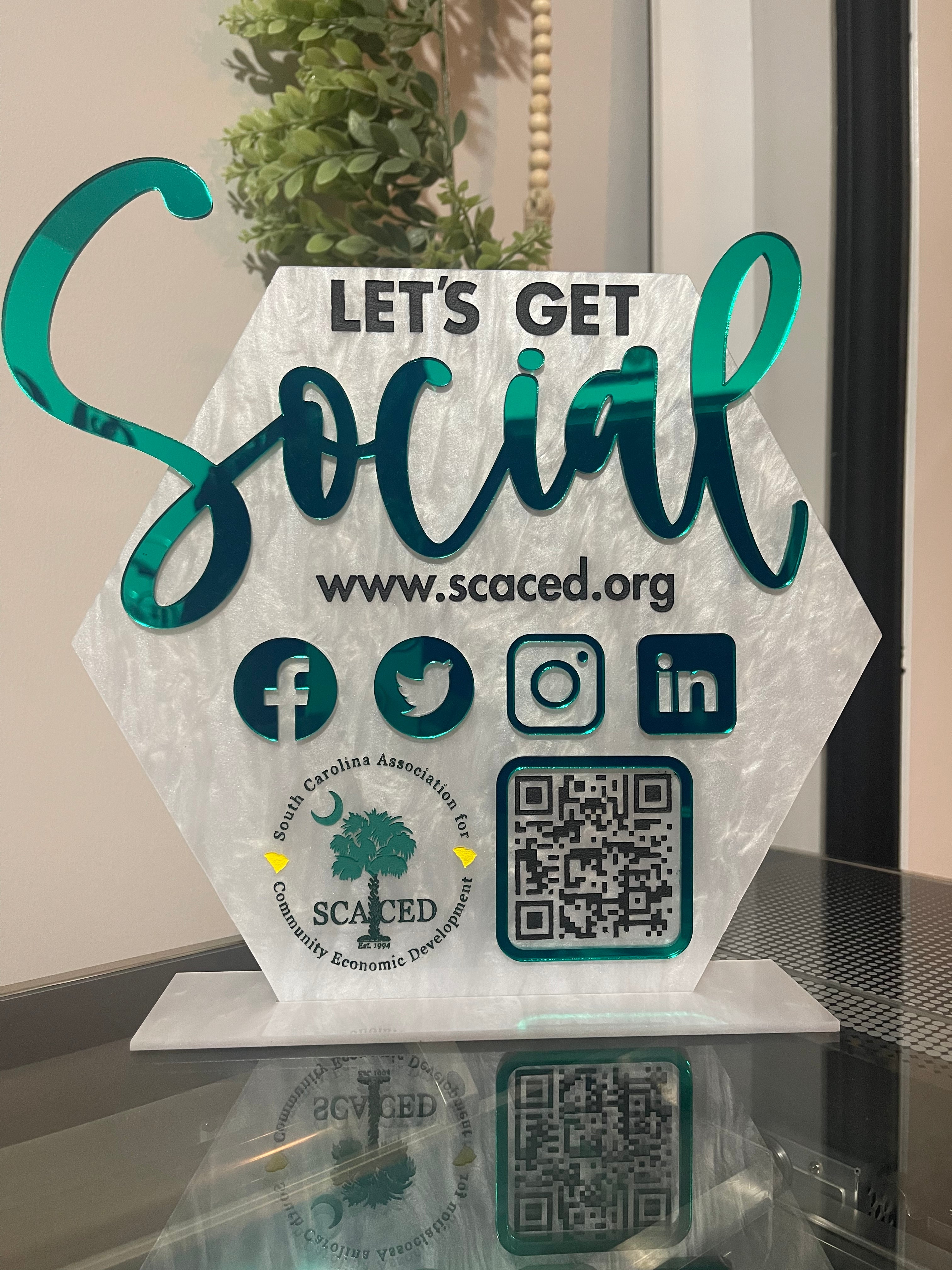 Acrylic Social Sign