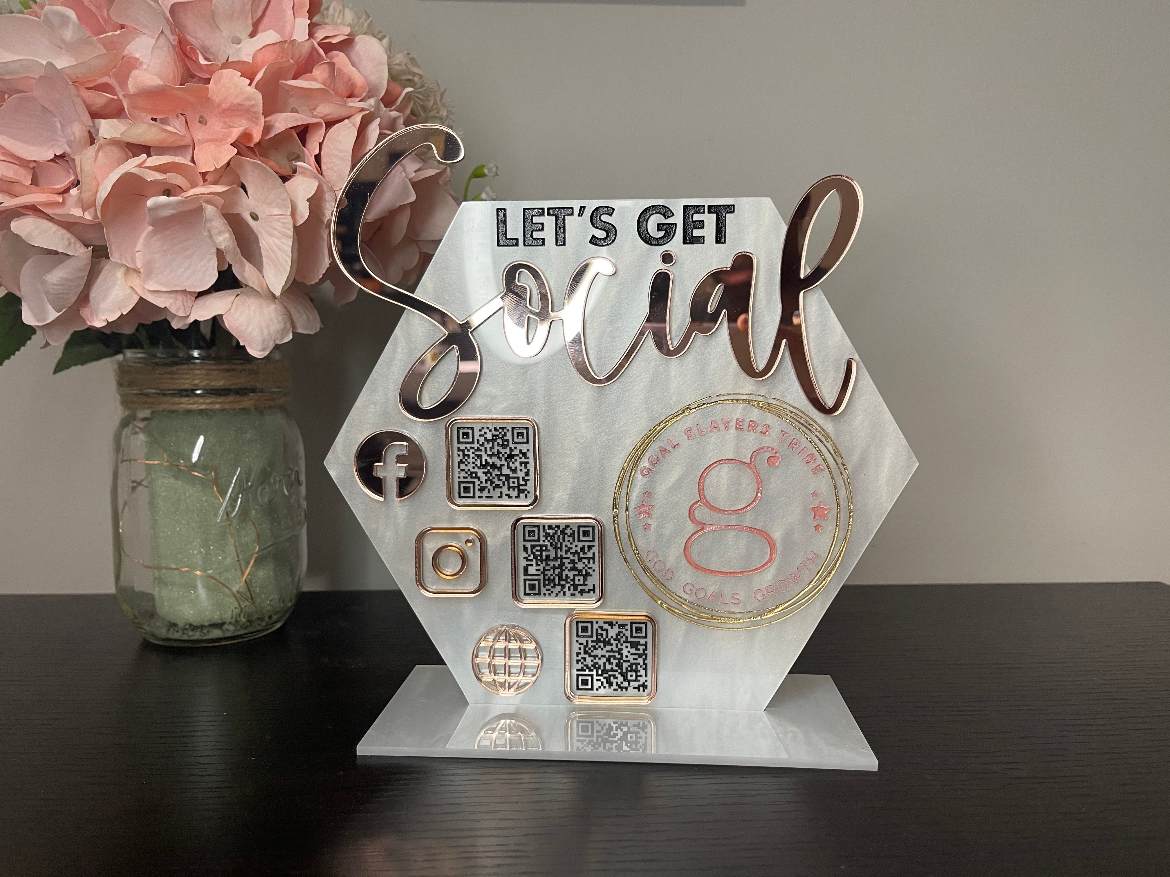 Acrylic Social Sign