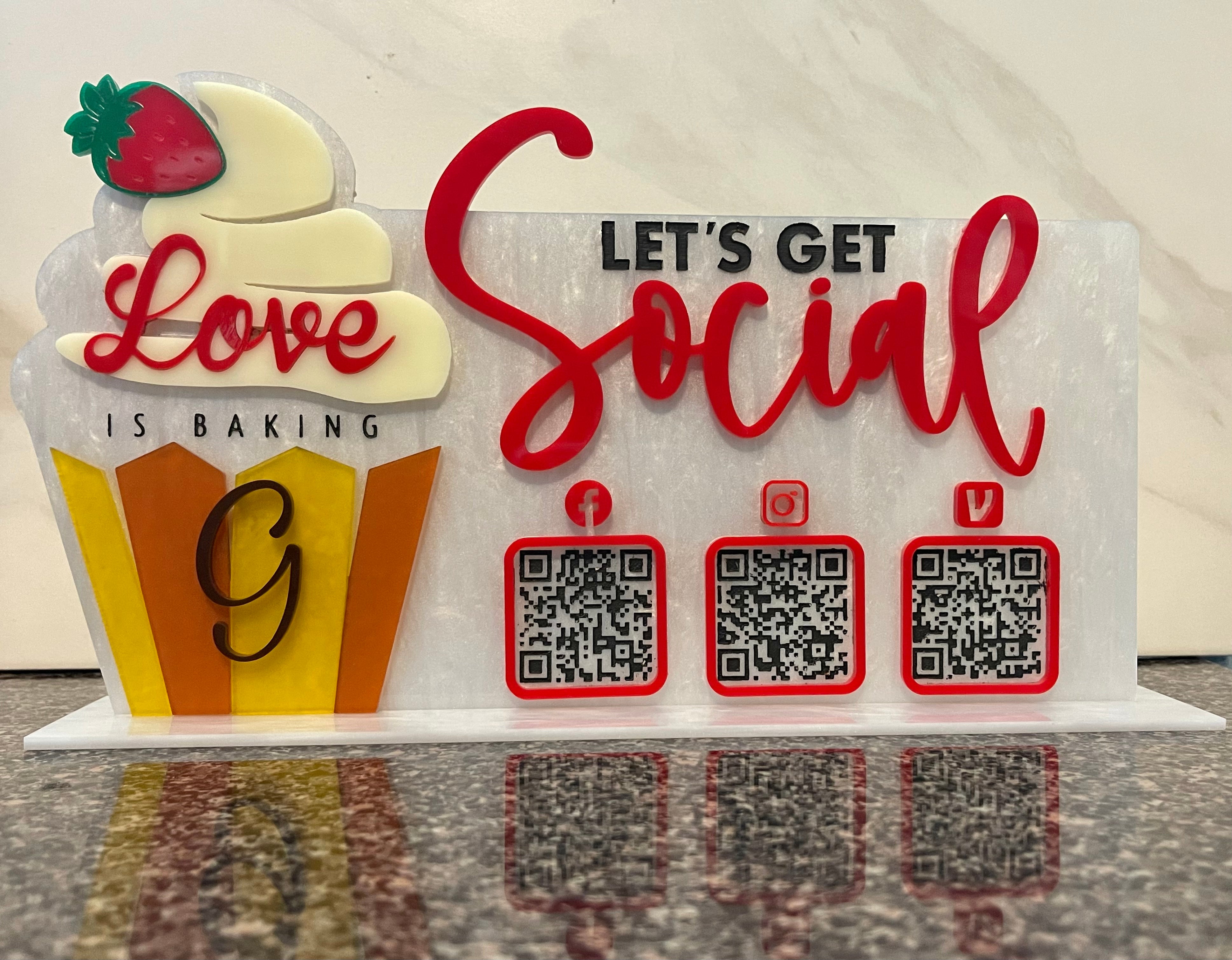 Acrylic Social Sign